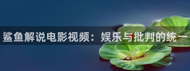 秋霞影院免费观看电视剧大全在线观看：鲨鱼解说电影视频：娱乐与批判的统一